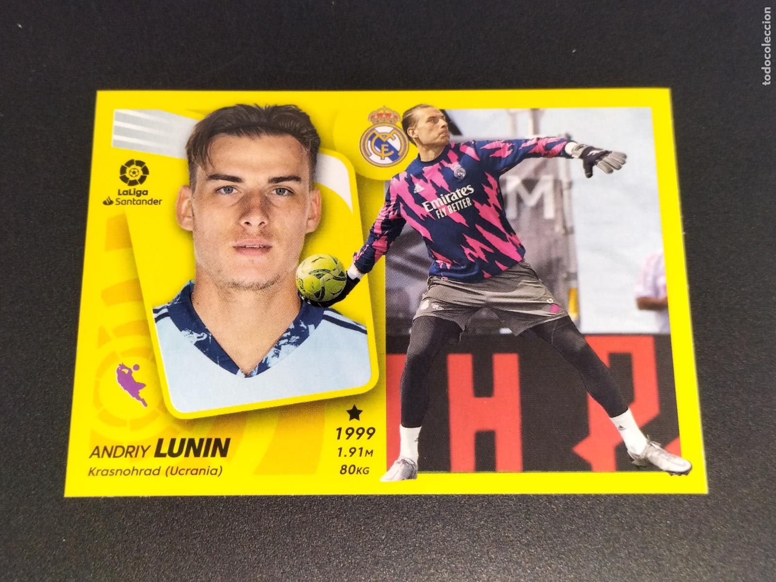 Cromos de f&uacute;tbol: N&ordm; 6 LUNIN REAL MADRID CROMOS LALIGA SANTANDER ESTE LIGA 2021 2022 21 22 PANINI