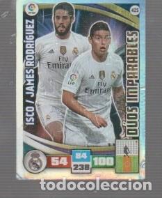 Cromos de f&uacute;tbol: CROMOS DE ADRENALYN XL Y PANINI DEL N&ordm; 425 A&Ntilde;O 2015/15 DEL REAL MADRID D&Uacute;OS IMPARABLES