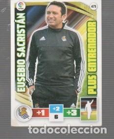 Cromos de f&uacute;tbol: CROMOS DE ADRENALYN XL Y PANINI DEL N&ordm; 475 A&Ntilde;O 2015/15 DEL REAL SOCIEDAD PLUS ENTRENADOR