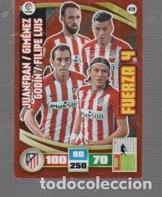 Cromos de f&uacute;tbol: CROMOS DE ADRENALYN XL Y PANINI DEL N&ordm; 419 A&Ntilde;O 2015/15 DEL ATHLETIC MADRID FUERZA Y