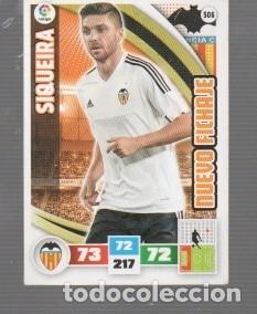 Cromos de f&uacute;tbol: CROMOS DE ADRENALYN XL Y PANINI DEL N&ordm; 506 A&Ntilde;O 2015/15 DEL VALENCIA NUEVO FICHAJE