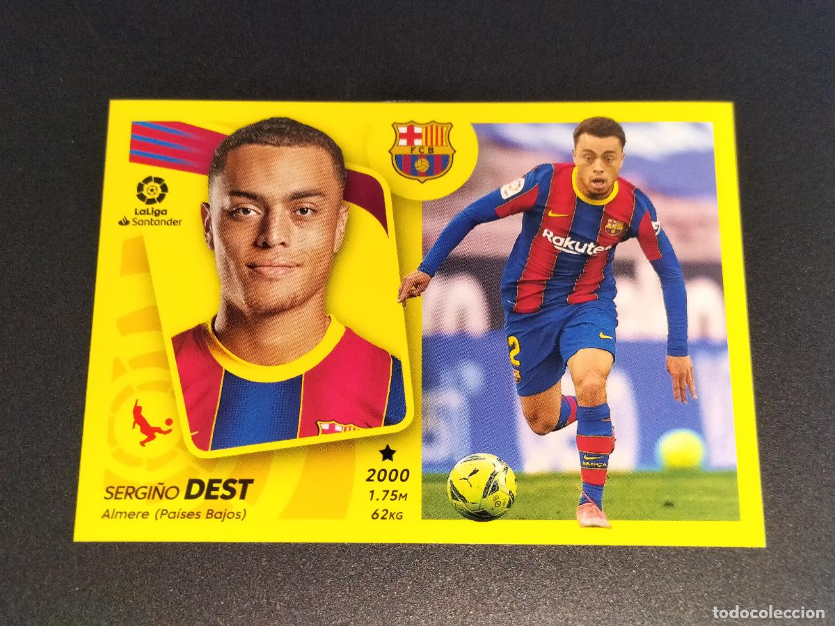 Cromos de f&uacute;tbol: N&ordm; 7 A SERGI&Ntilde;O DEST FC BARCELONA CROMOS LALIGA SANTANDER ESTE LIGA 2021 2022 21 22 PANINI