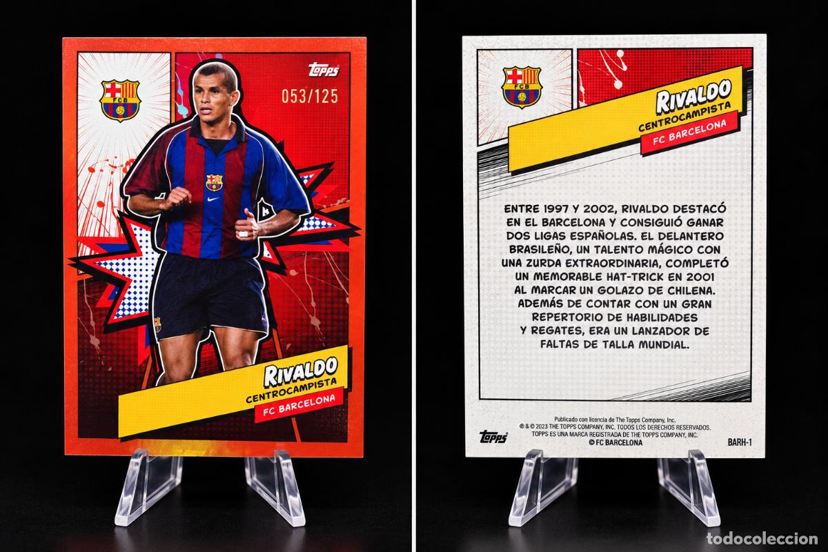 Figurine di Calcio: 2023 Topps FC Barcelona Fan Set Heroes #BARH1 Rivaldo Orange /125