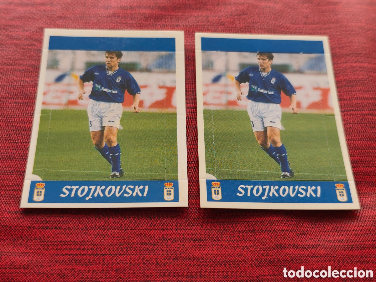 Cromos de f&uacute;tbol: DOBLE VERSI&Oacute;N TRASERA 261 STOJKOVSKI REAL OVIEDO PANINI LIGA 1997 1998