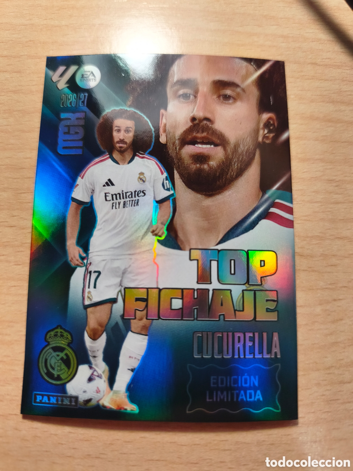 Figurine di Calcio: MARC CUCURELLA REAL MADRID TOP FICHAJE EDICI&Oacute;N LIMITADA MEGACRACKS 2026 2027 PANINI 26 27
