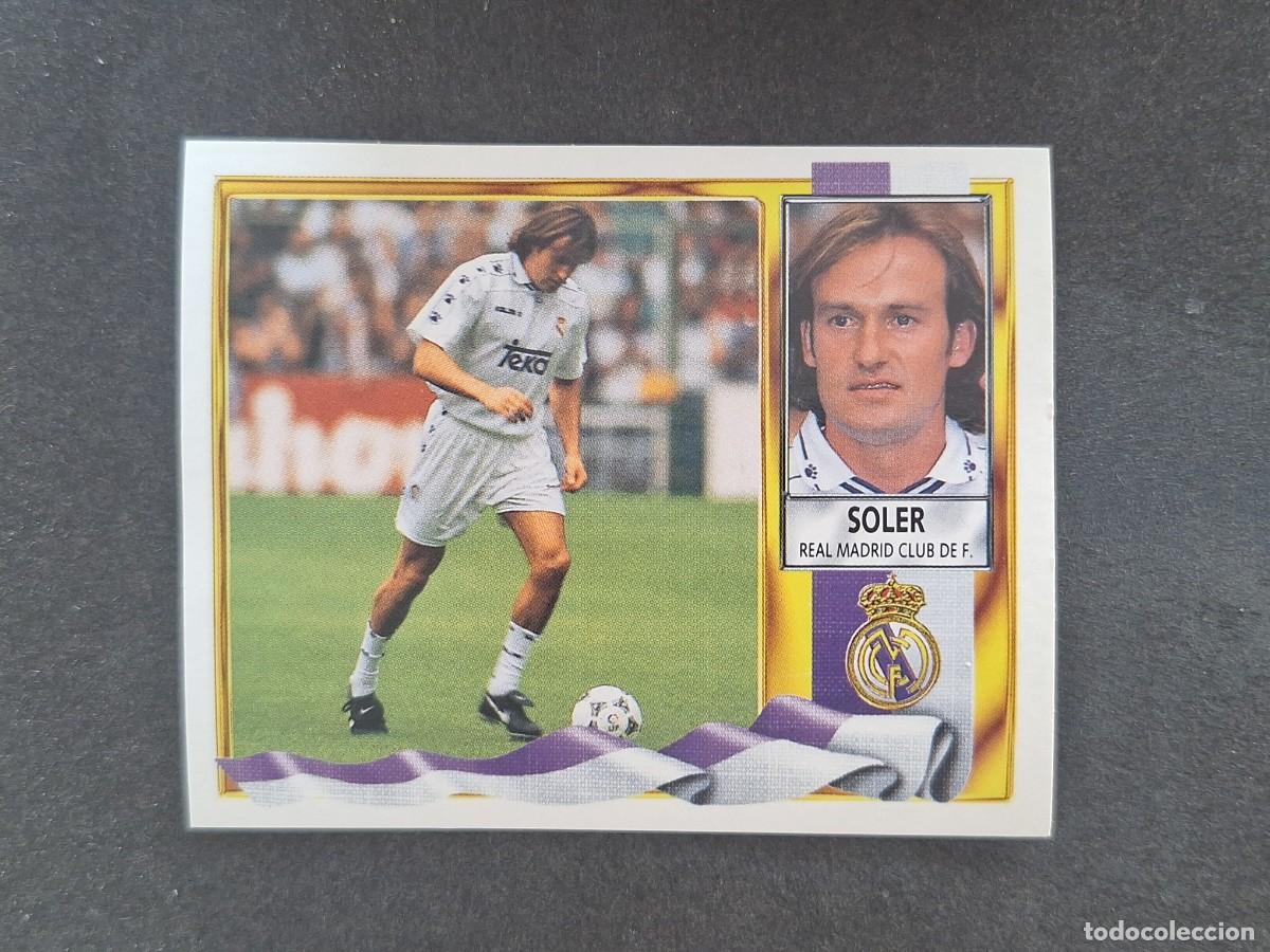 Cromos de f&uacute;tbol: L3 SOLER REAL MADRID FICHAJE 14 LIGA ESTE 1995 1996 95 96 NUNCA PEGADO SIN PEGAR