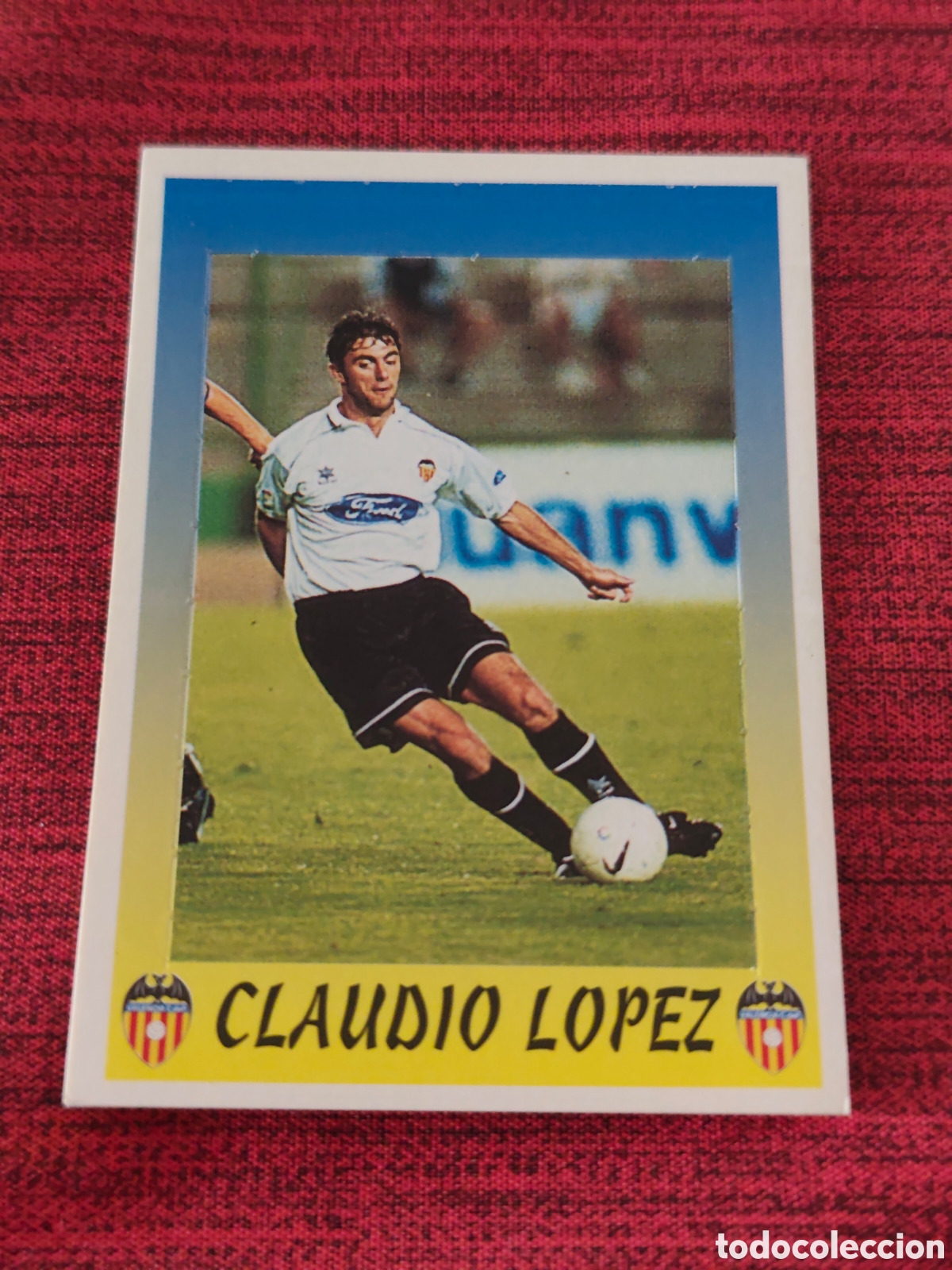 Cromos de f&uacute;tbol: 142 CLAUDIO L&Oacute;PEZ VALENCIA PANINI LIGA 1997 1998