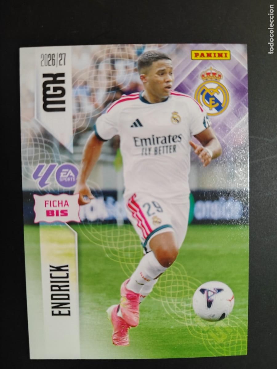 Cromos de f&uacute;tbol: TERCERA EDICION MEGACRACKS 26/27 3&ordf; EDICION CARD FICHA BIS ENDRICK REAL MADRID # 231BIS