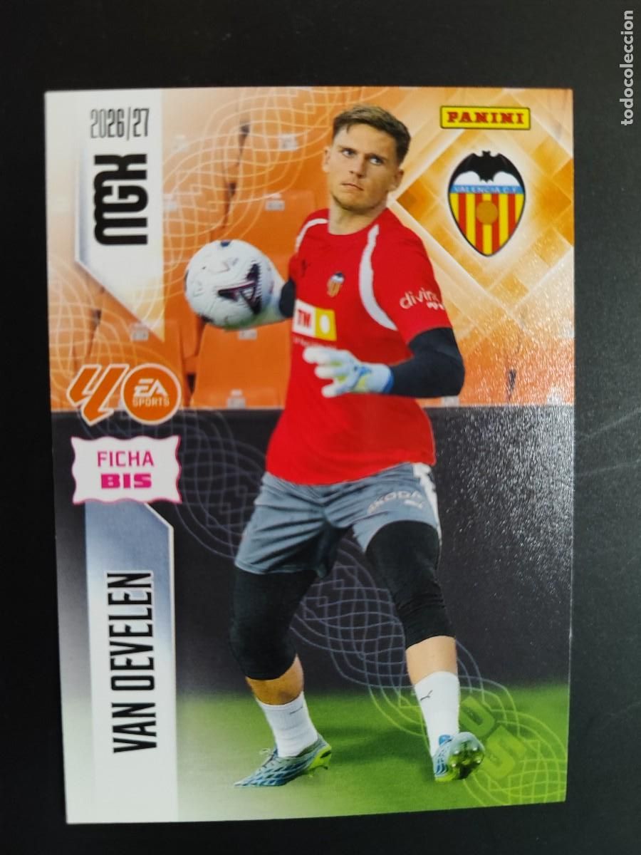 Cromos de f&uacute;tbol: TERCERA EDICION MEGACRACKS 26/27 3&ordf; EDICION CARD FICHA BIS VAN DEVELEN VALENCIA # 345BIS