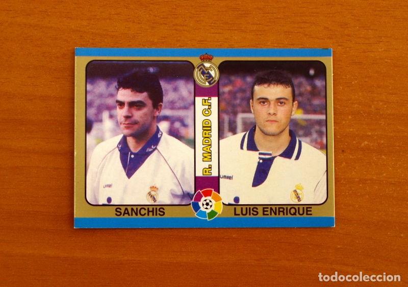 Cromos de f&uacute;tbol: Real Madrid -N&ordm; 30 Sanchis-Luis Enrique - Fichas Liga Mundicromo F&uacute;tbol Total 1994-1995, 94-95