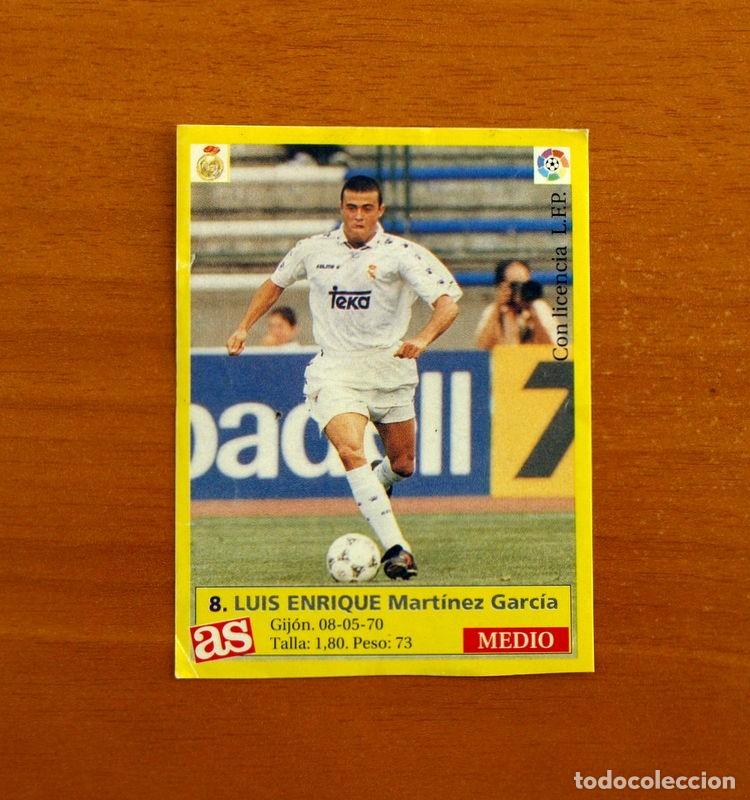 Cromos de f&uacute;tbol: Real Madrid - n&ordm; 8 Luis Enrique - Diario AS 1995-1996, 95-96 - Nunca Pegado