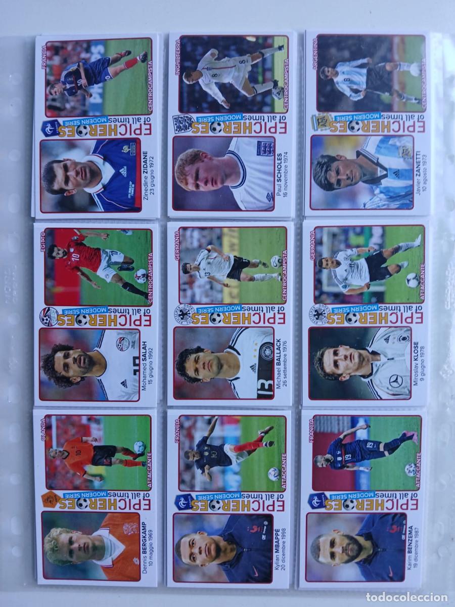 Cromos de f&uacute;tbol: EPIC HEROES OF ALL TIME Quinta Serie. 50 Fichas Trading Card de grandes jugadores. Messi-Buffon-Ro