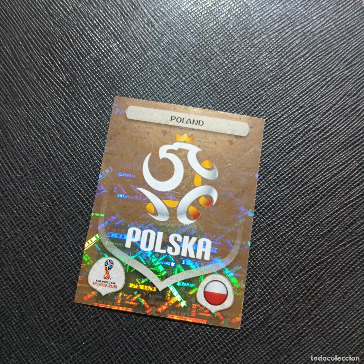 Cartes &agrave; collectionner de Football: 592 ESCUDO POLONIA PANINI MUNDIAL RUSIA 2018 CROMO FUTBOL 18 - SIN PEGAR - /CJ2 .