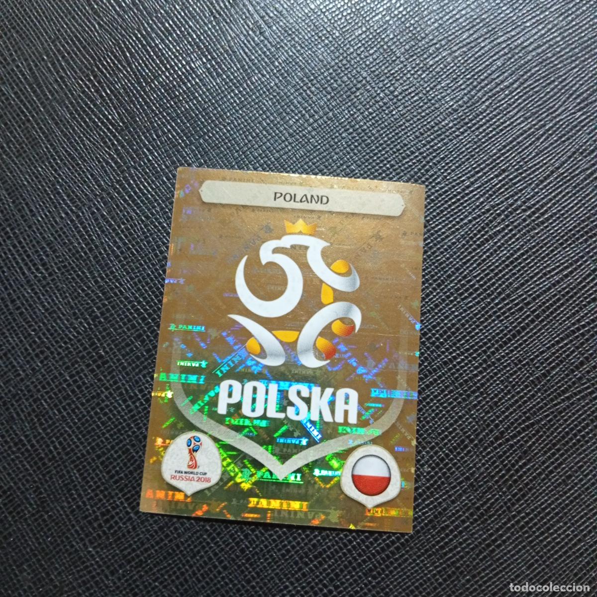 Cartes &agrave; collectionner de Football: 592 ESCUDO POLONIA PANINI MUNDIAL RUSIA 2018 CROMO FUTBOL 18 - SIN PEGAR - /CJ2