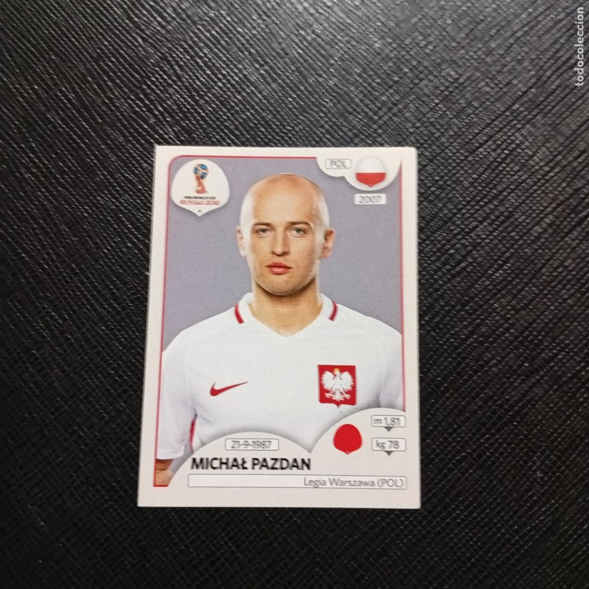 Fu&szlig;ball-Sticker: 598 PAZDAN POLONIA PANINI MUNDIAL RUSIA 2018 CROMO FUTBOL 18 - SIN PEGAR - /CJ2 ...