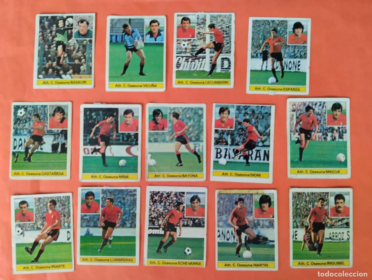 Fu&szlig;ball-Sticker: LOTE 14 CROMOS (ATH. OSASUNA) EDICIONES ESTE - LIGA 1981 1982 - DESPEGADOS