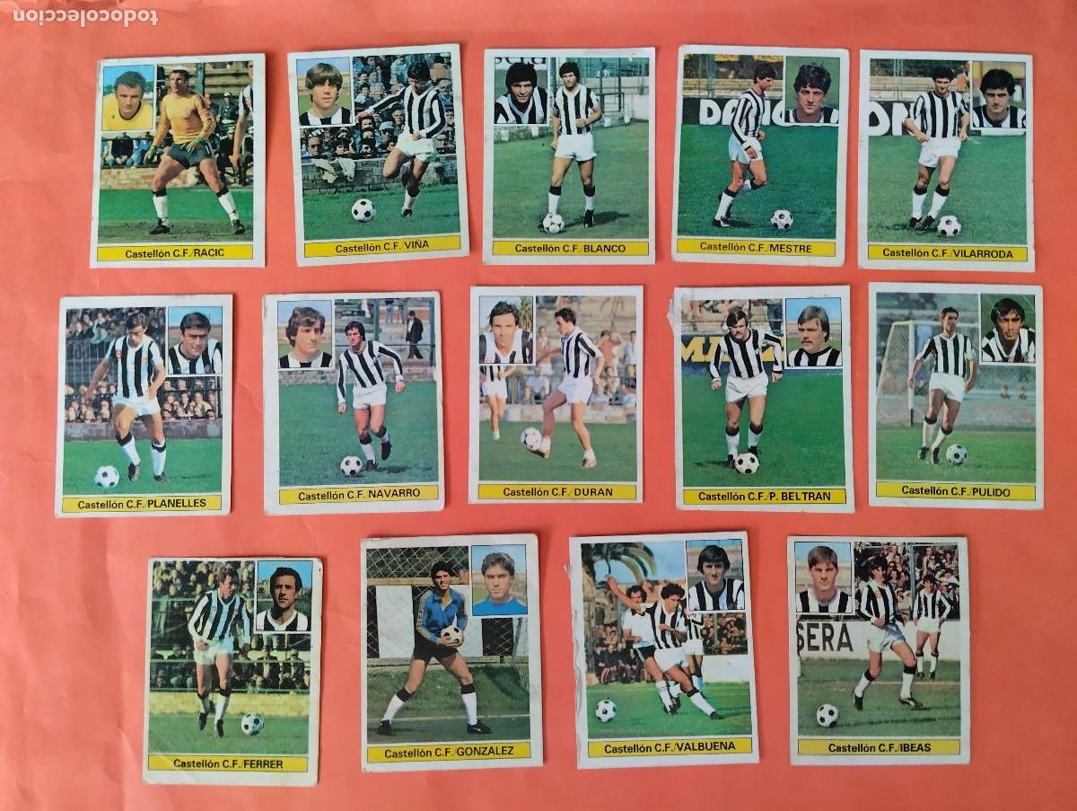Fu&szlig;ball-Sticker: LOTE 14 CROMOS (CASTELLON C.F.) EDICIONES ESTE - LIGA 1981 1982 - DESPEGADOS