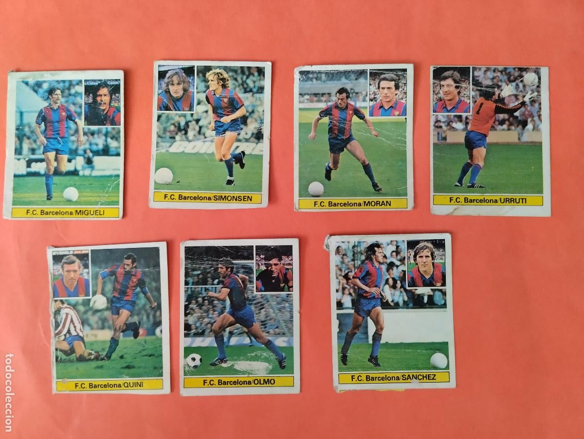 Cromos de Futebol: LOTE 7 CROMOS (F.C. BARCELONA) EDICIONES ESTE - LIGA 1981 1982 - DESPEGADOS