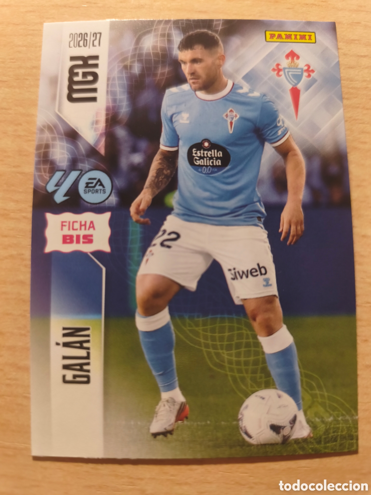 Cromos de f&uacute;tbol: 117 BIS JAVI GAL&Aacute;N CELTA DE VIGO FICHA BIS MEGACRACKS (III EDICI&Oacute;N) 2026 2027 26 27