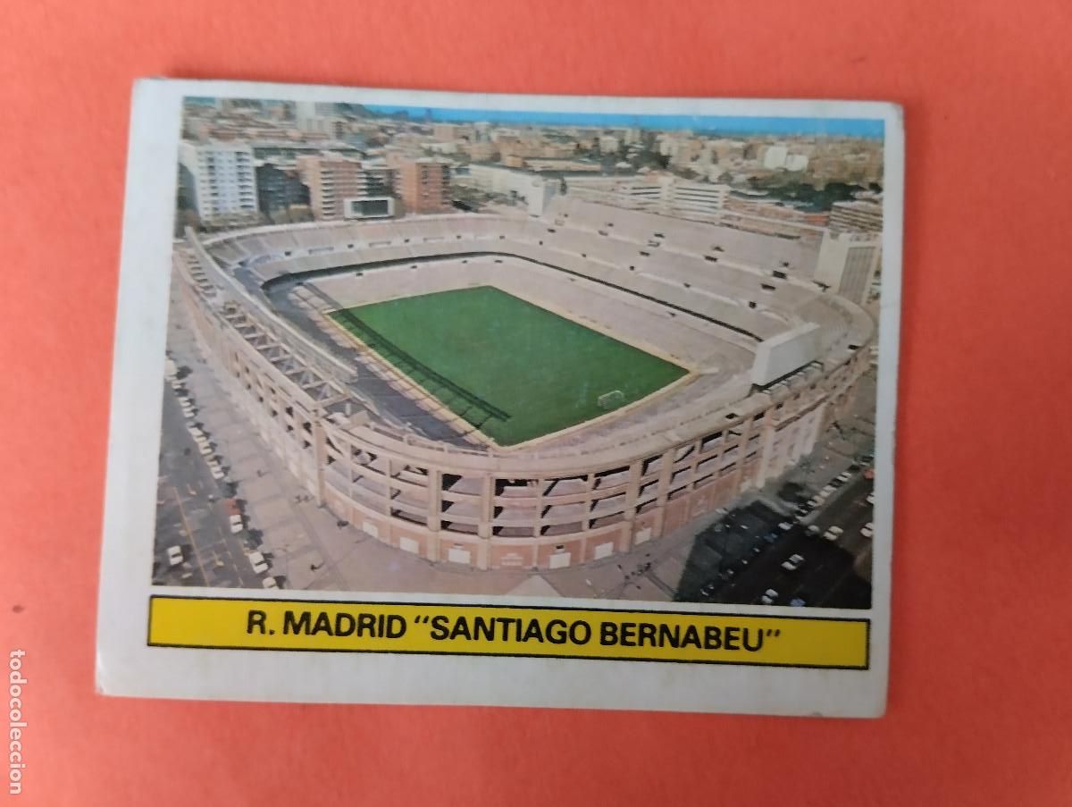 Cromos de f&uacute;tbol: CROMO DE FUTBOL CAMPO DE FUTBOL R,. MADRID SANTIAGO BERNABEU.. DESPEGADO LIGA ESTE 1981-1982/81-82