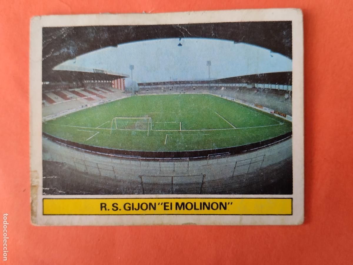 Fu&szlig;ball-Sticker: CROMO DE FUTBOL CAMPO DE FUTBOL R.S, GIJON EL MOLINON.. DESPEGADO LIGA ESTE 1981-1982/81-82