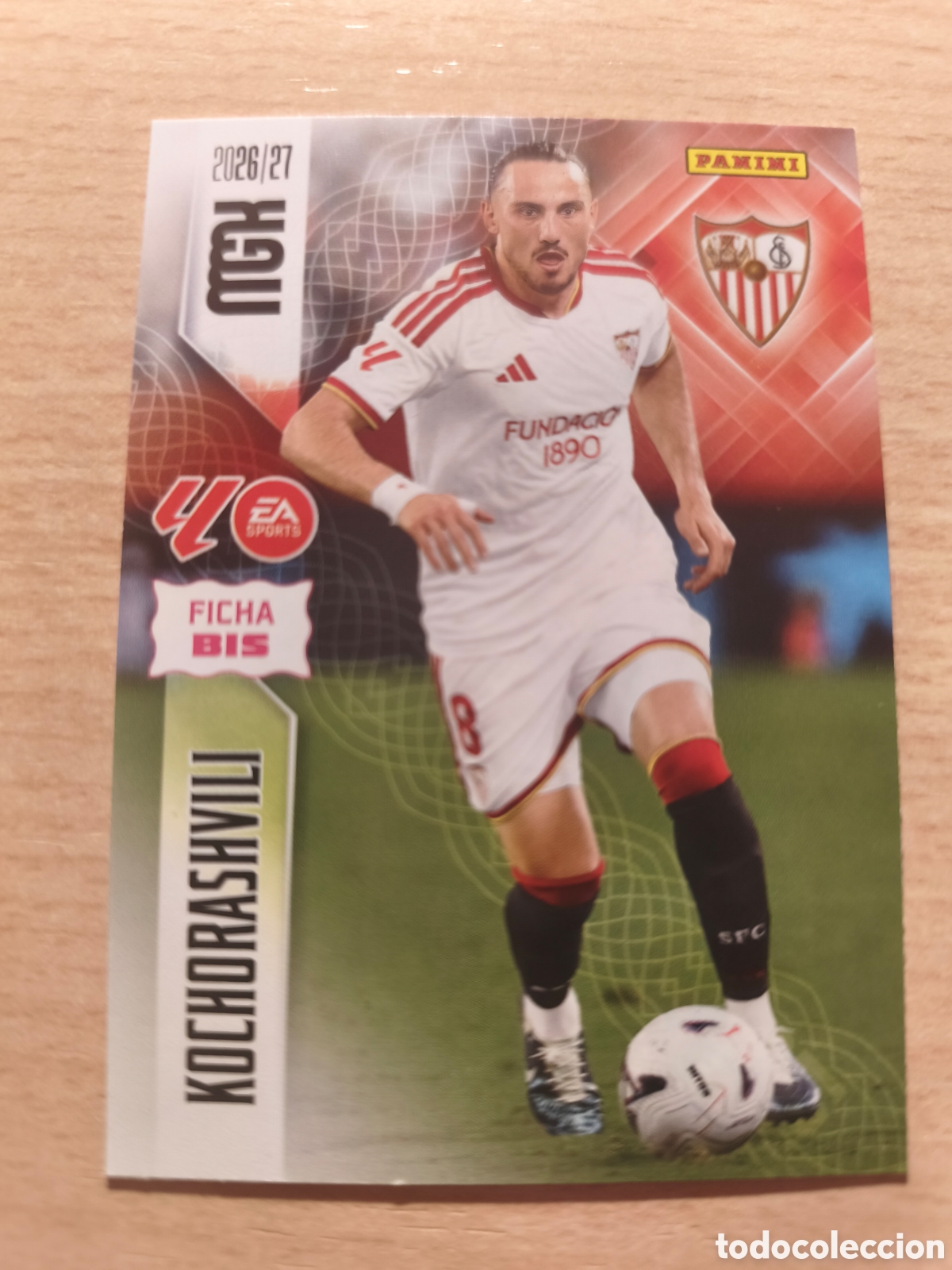 Cromos de f&uacute;tbol: 334 BIS GIORGI KOCHORASHVILI FICHA BIS SEVILLA MEGACRACKS (III EDICI&Oacute;N) 2026 2027 26 27