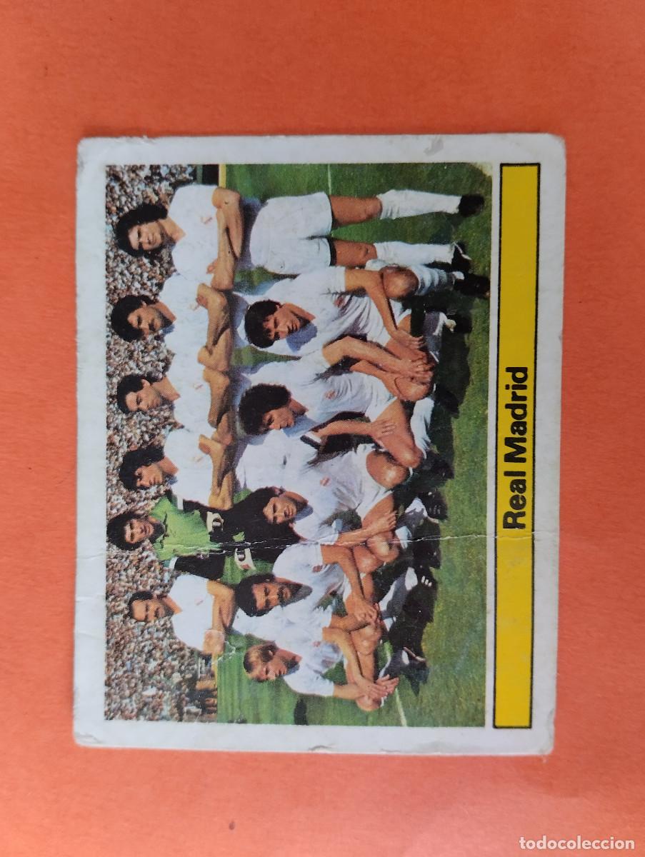 Cromos de f&uacute;tbol: CROMO DE FUTBOL EQUIPO REAL. MADRID. DESPEGADO LIGA ESTE 1981-1982/81-82