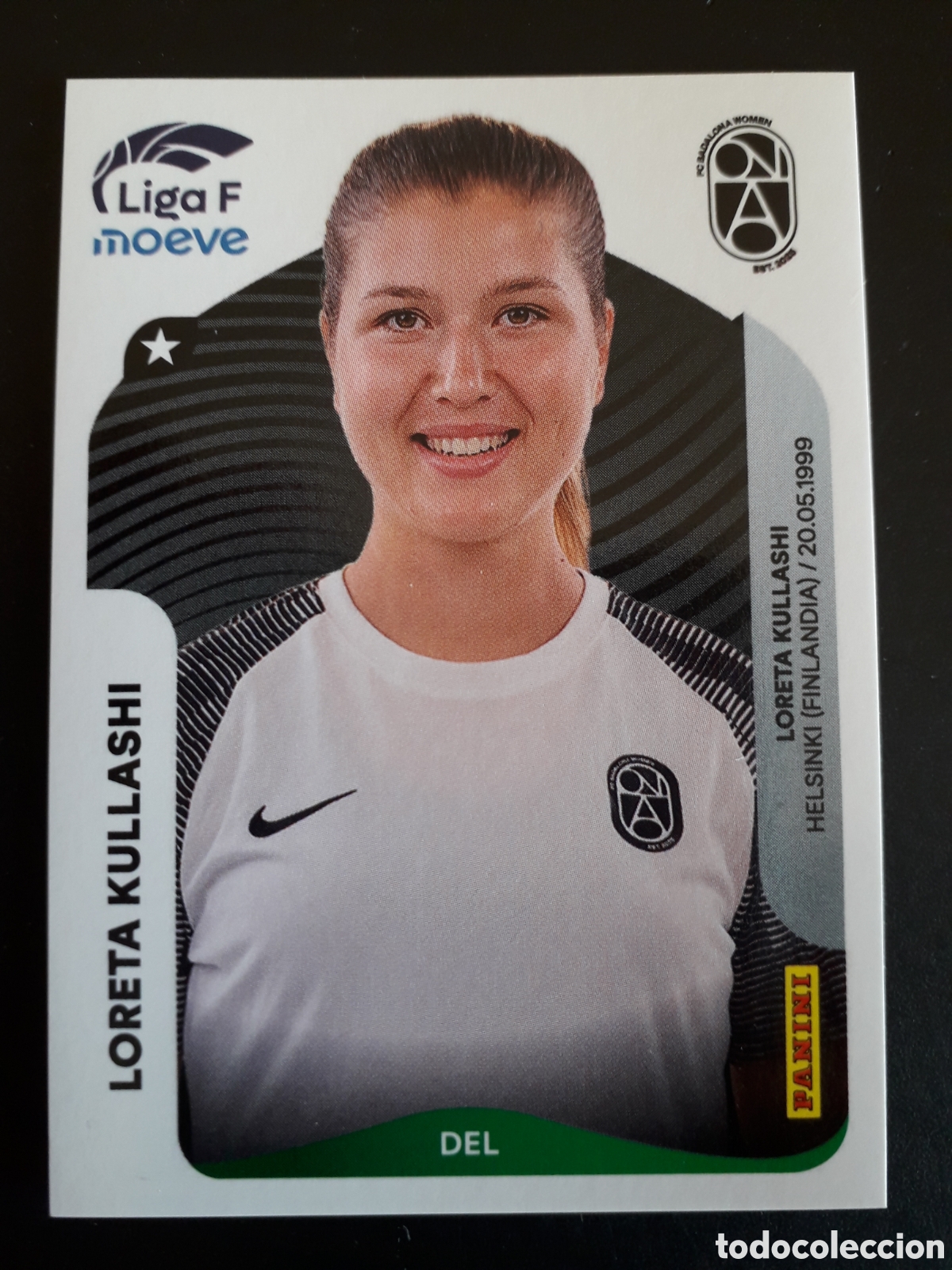 Cromos de f&uacute;tbol: LORETA KULLASHI BADALONA WOMEN N&deg; 80 LIGA F FEMENINA 2025 2026 25 26 PANINI SIN PEG PEDIDO M&Iacute;NIMO 3&euro;