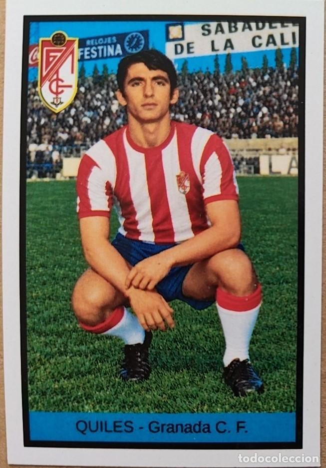 Cromos de f&uacute;tbol: CROMO IMPOSIBLE y &Uacute;NICO de QUILES - Granada C. F. - FHER 1972-1973 DISGRA 72 73