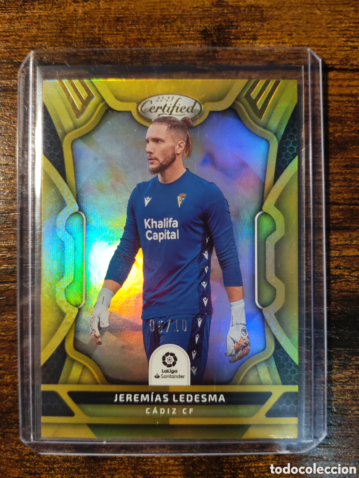 Cromos de f&uacute;tbol: Jeremias Ledesma C&aacute;diz Certified Gold /10 #129 Chronicles La Liga 22-23