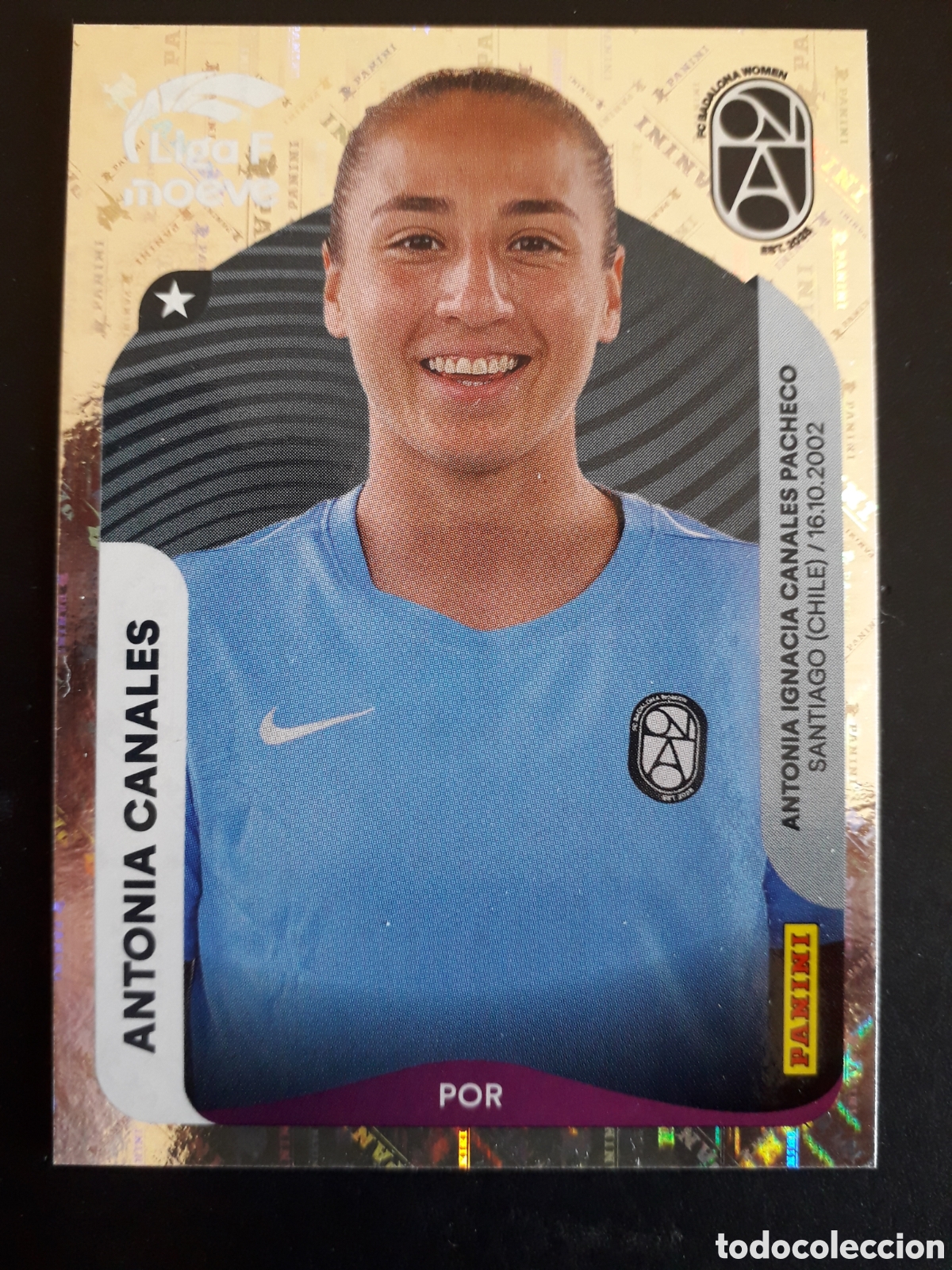 Cromos de f&uacute;tbol: ANTONIA CANALES BADALONA WOMEN N&deg; 64 LIGA F FEMENINA 2025 2026 25 26 PANINI SIN PEG PEDIDO M&Iacute;NIMO 3&euro;