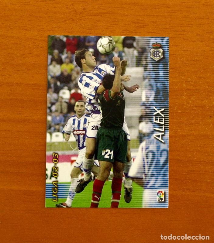 Football Stickers: Recreativo de Huelva -N&ordm; 258 Alex -Mega Fichas Liga 2002-2003-02-03-Megafichas Panini Sports