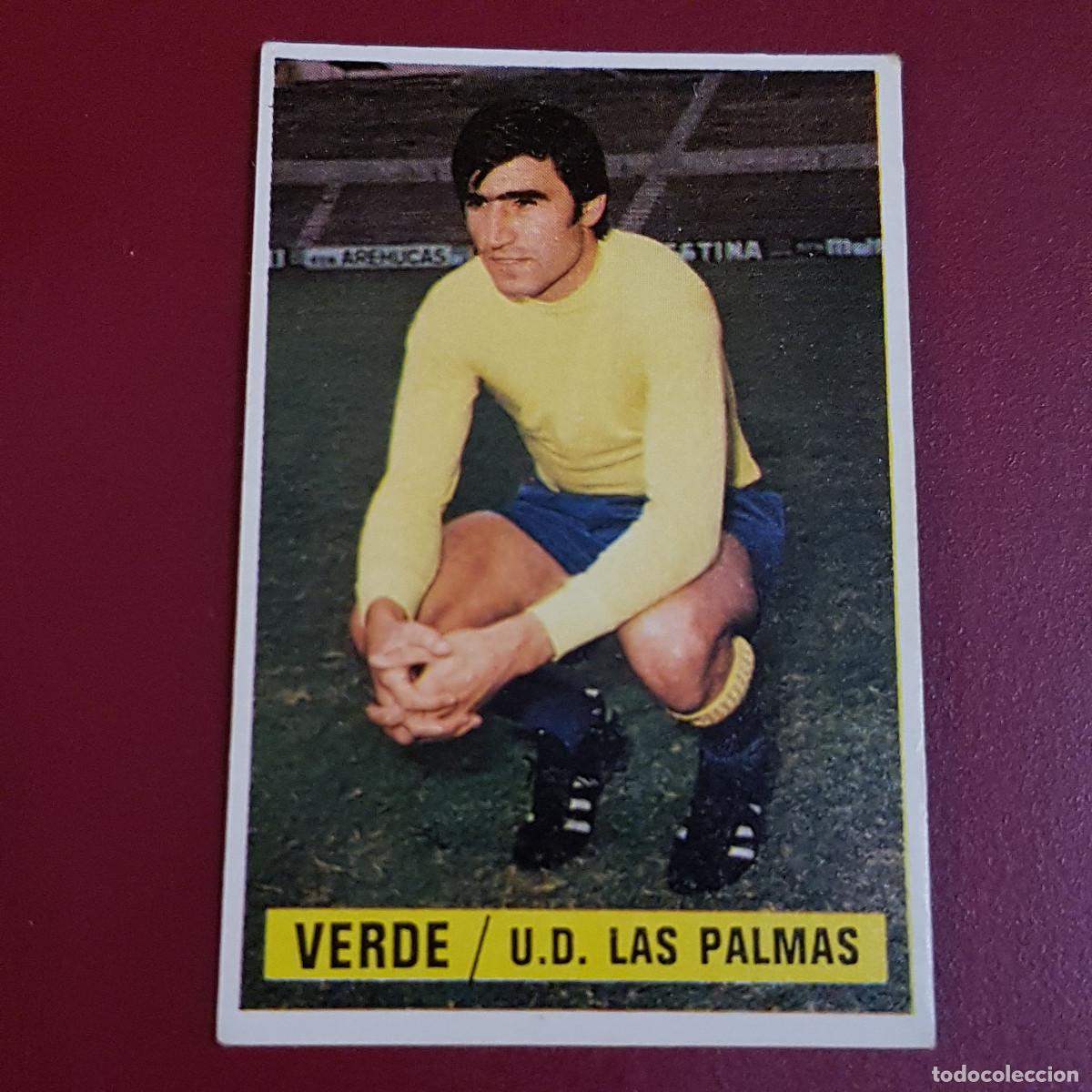 Cromos de f&uacute;tbol: ESTE - CAMPEONATOS DE LIGA 1974 1975 - 74 75 - LAS PALMAS - VERDE - NUNCA PEGADO - BAJA