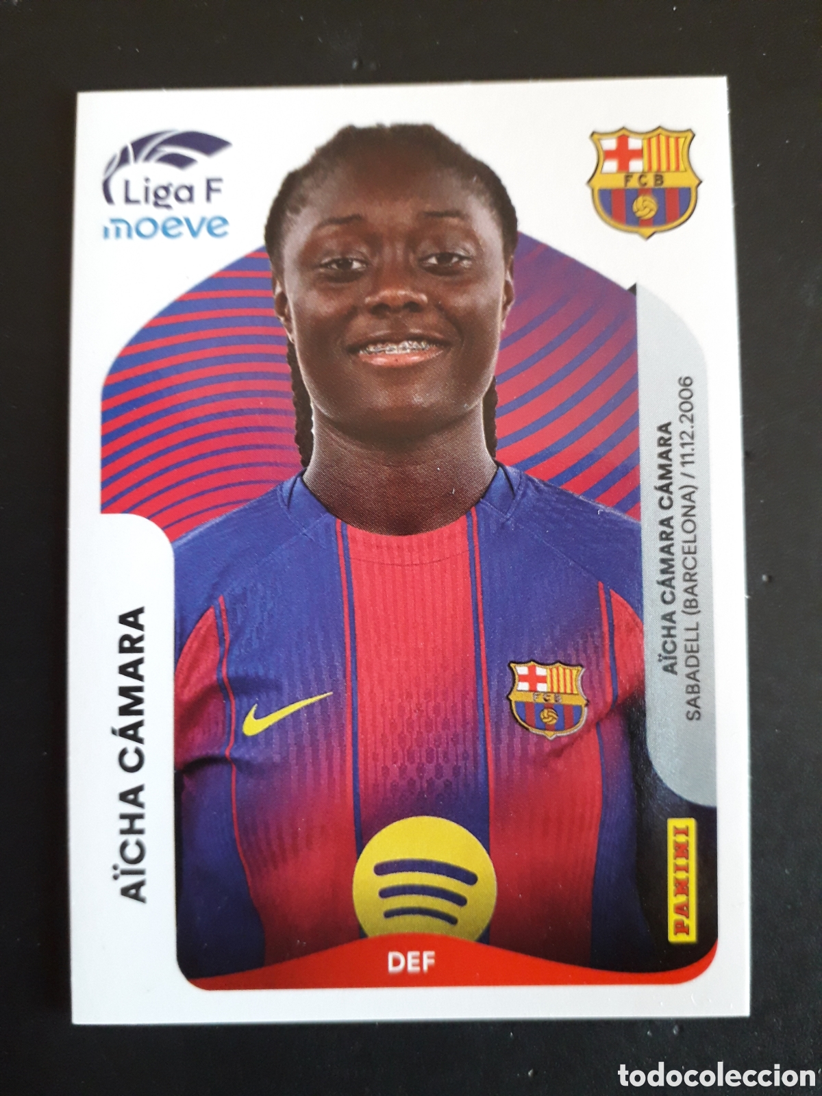 Cromos de f&uacute;tbol: A&Iuml;CHA C&Aacute;MARA FC BARCELONA N&deg; 87 B LIGA F FEMENINA 2025 2026 25 26 PANINI SIN PEGAR PEDIDO M&Iacute;NIMO 3&euro;.