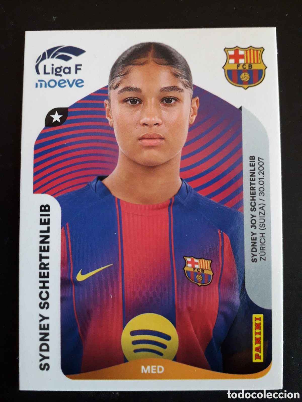 Cromos de f&uacute;tbol: SYDNEY SCHERTENLEIB FC BARCELONA N&deg; 94 A LIGA F FEMENINA 2025 2026 25 26 PANINI PEDIDO M&Iacute;NIMO 3&euro;