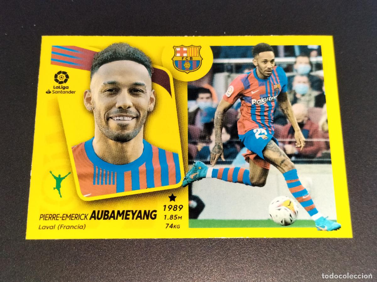 Cromos de f&uacute;tbol: FICHAJE N&ordm; 12 AUBAMEYANG MERCADO INVIERNO ACTUALIZACION BARCELONA CROMOS LALIGA ESTE 2021 2022 21 22