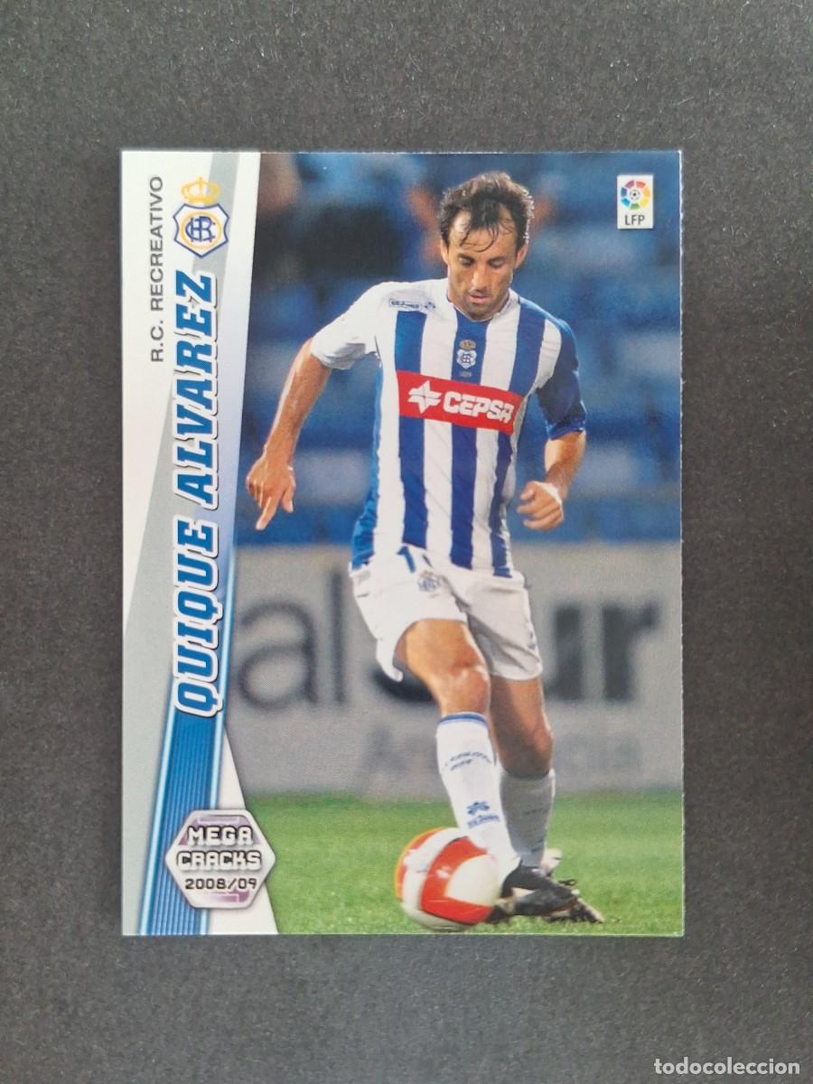 Cromos de f&uacute;tbol: L2 QUIQUE ALVAREZ RECREATIVO DE HUELVA 258 PANINI MEGACRACKS 2008 2009 08 09