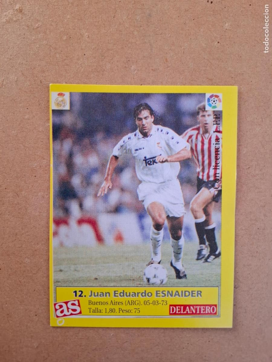 Cartes &agrave; collectionner de Football: LIGA 95 96 1995 1996 - AS - 12 ESNAIDER - REAL MADRID ( NUNCA PEGADO )