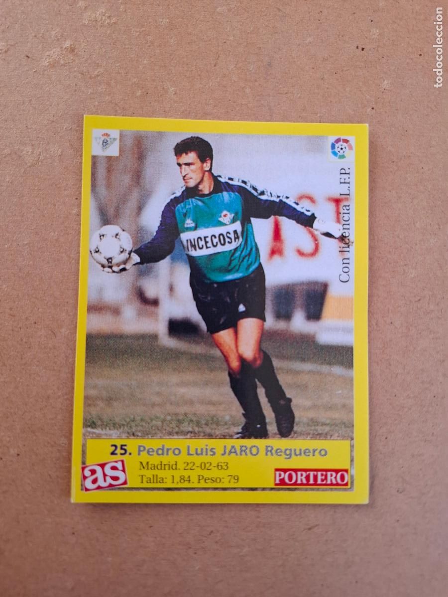 Cromos de f&uacute;tbol: LIGA 95 96 1995 1996 - AS - 25 JARO - REAL BETIS ( NUNCA PEGADO )