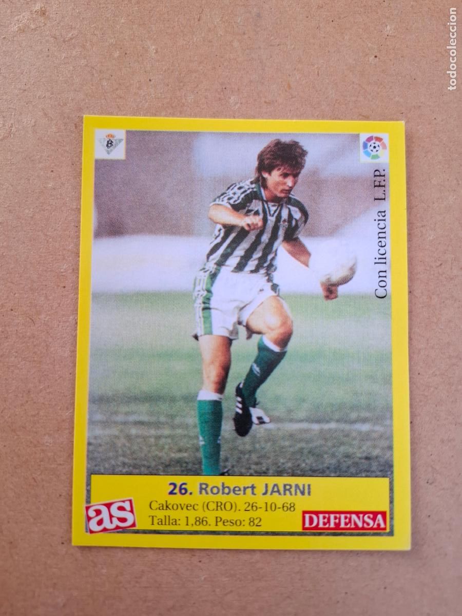 Figurine di Calcio: LIGA 95 96 1995 1996 - AS - 26 JARNI - REAL BETIS ( NUNCA PEGADO )