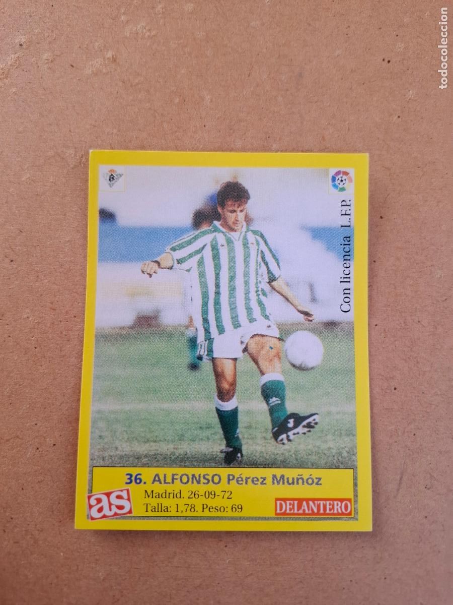 Cromos de f&uacute;tbol: LIGA 95 96 1995 1996 - AS - 36 ALFONSO - REAL BETIS ( NUNCA PEGADO )