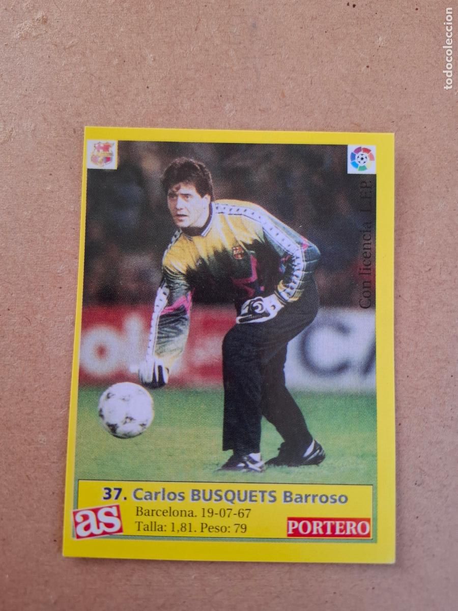 Cromos de f&uacute;tbol: LIGA 95 96 1995 1996 - AS - 37 BUSQUETS - FC. BARCELONA ( NUNCA PEGADO )
