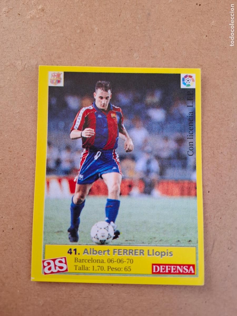 Cromos de f&uacute;tbol: LIGA 95 96 1995 1996 - AS - 41 FERRER - FC. BARCELONA ( NUNCA PEGADO )