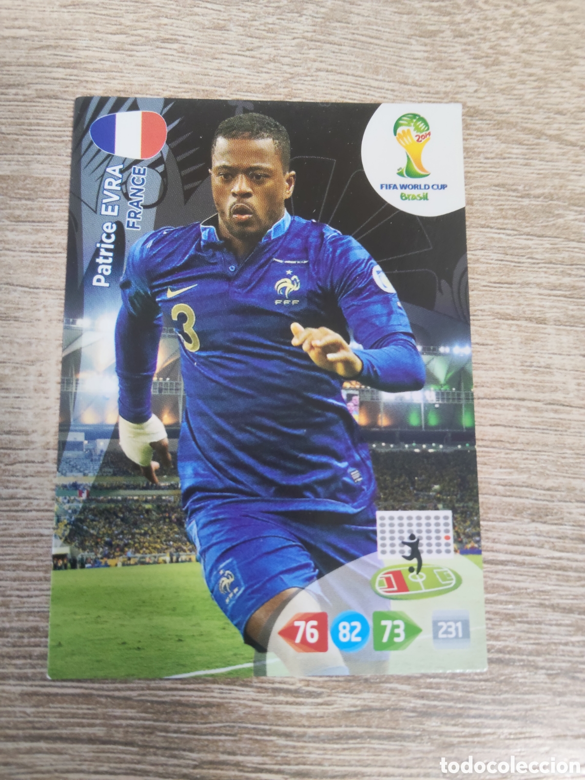 Cromos de f&uacute;tbol: Panini Adrenalyn mundial Brasil 2014 Patrice Evra Francia