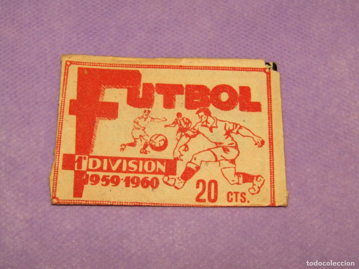 Cromos de f&uacute;tbol: Antiguo Sobre de Cromos sin Abrir 20 cts. FUTBOL 1&ordf; Divisi&oacute;n 1959-1960 de FHER