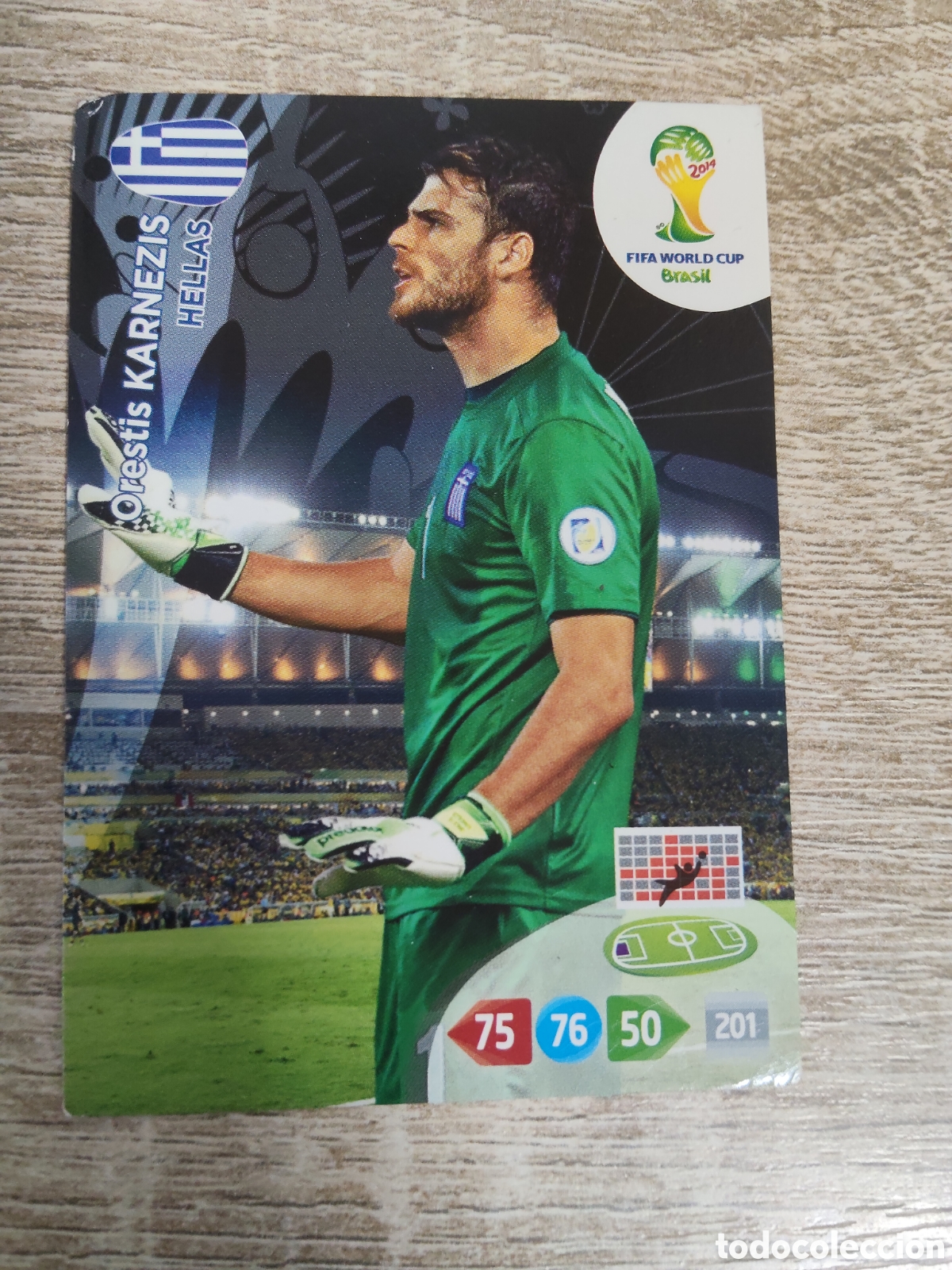 Cromos de f&uacute;tbol: Panini Adrenalyn mundial Brasil 2014 Orestis Karnezis Grecia