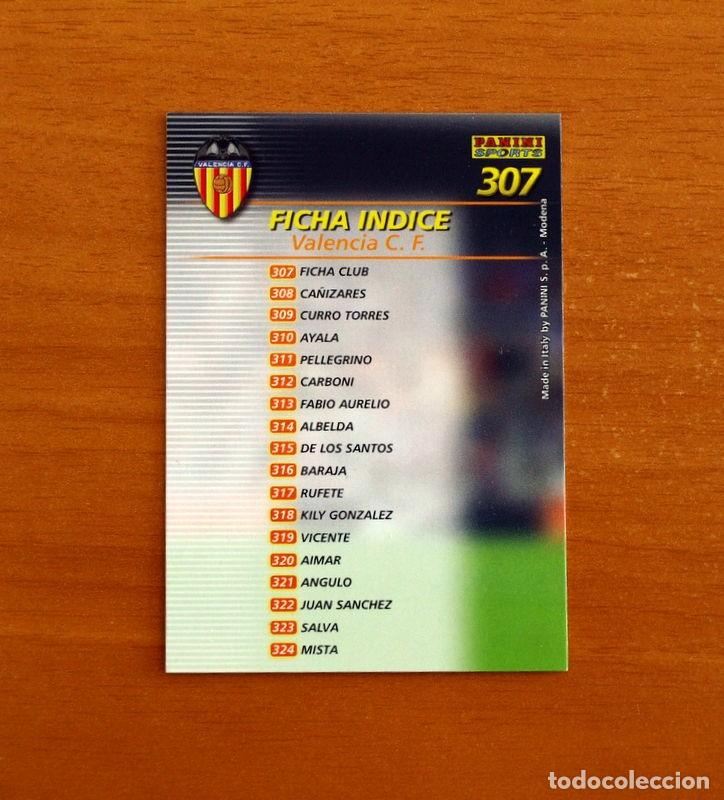 Cromos de f&uacute;tbol: Valencia -N&ordm; 307 Ficha &iacute;ndice -Mega Fichas Liga 2002-2003-02-03-Megafichas Panini Sports