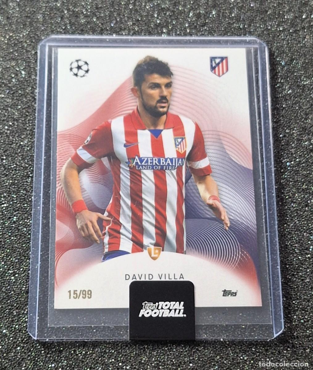 Cromos de f&uacute;tbol: David Villa Atletico de Madrid Topps Total Football 15/99