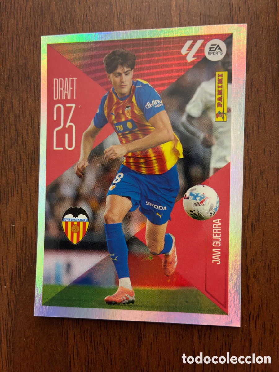 Cromos de f&uacute;tbol: Cromo Javi Guerra (Draft 23), N&ordm; 12, Valencia CF, Liga EA Sports 2026-27 (Colecciones Este) - Nuevo