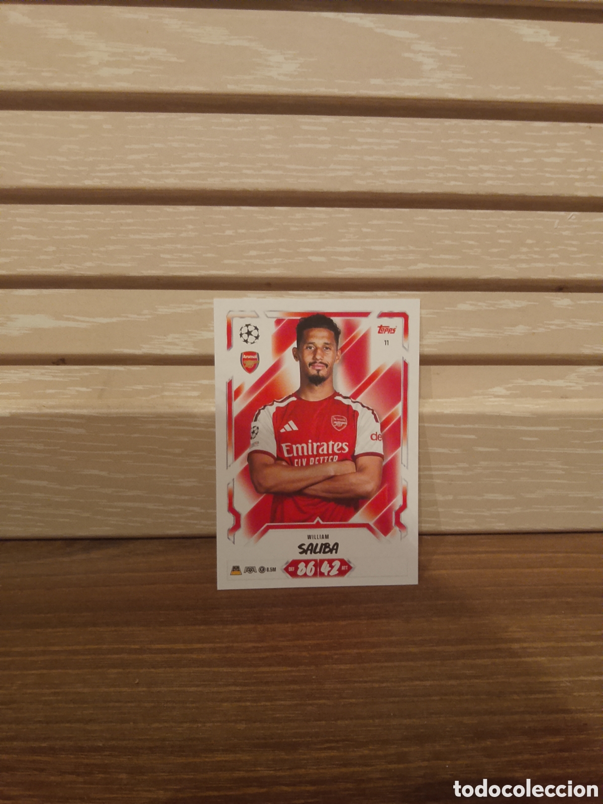 Cromos de f&uacute;tbol: Saliba arsenal 11 match attax 26/27 2026 2027